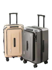 <span class=keywords><strong>Valise</strong></span> de voyage rigide en PC de luxe durable à ouverture frontale avec roues pivotantes à 360 degrés, serrure TSA, port de charge USB, personnalisable OEM - Product Image 1