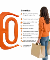 Porte-sacs de courses avec poignée ergonomique, support pour plusieurs sacs, adapté aux achats, aux utilisateurs domestiques et aux livreurs