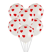 Ballons en latex rouges et blancs imprimés « Hot Love » de 12 pouces, 2,8 g, 100 pièces, pour la décoration de mariage, de la Saint-Valentin, de la fête des mères, d'anniversaire