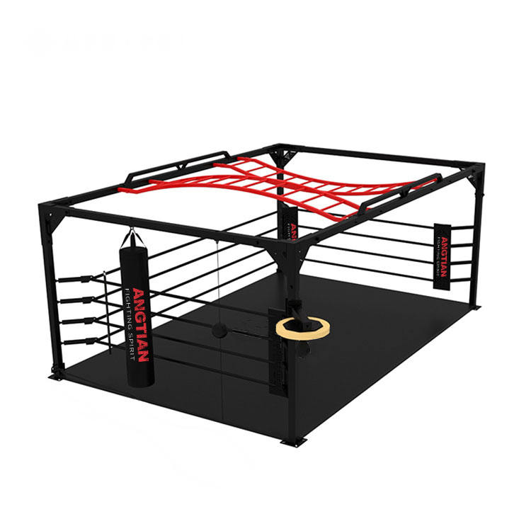 Factory Direct Sale Custom Multi-function Open Boxing Ring With Different Sizes Hanging Punching Bags