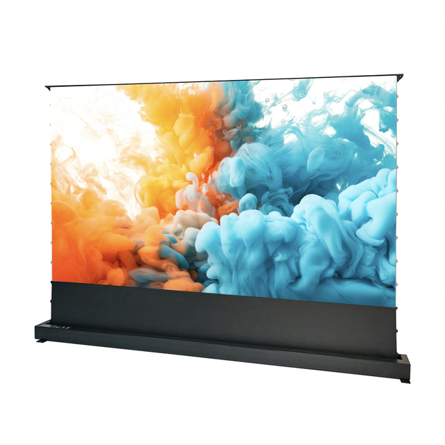 120inch 4K ultra Short Throw Projector Screen ALR Screen Electric Floor Rising up Projection Screen for UST Beamer