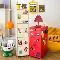 Armoire de rangement métallique mobile, réglable et verrouillable avec tiroirs pour l'organisation de bureaux commerciaux, design compact