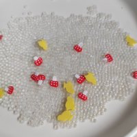 Perles à bulles, canard, champignon, tranches d'argile polymère, paillettes pour slime DIY, remplissage de globe à neige, remplissage de gobelet, artisanat de shaker DIY