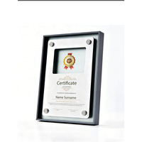 Médaille Métallique Personnalisable Haut de Gamme Sous Licence, Plaque en Alliage d'Aluminium pour Franchisé, Lettre d'Honneur d'Entreprise