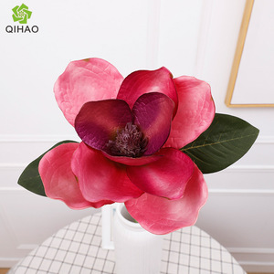 Flor de Magnolia Artificial, Rosa de Plástico Rosa, Decoración para el Hogar, Accesorio para Bodas, Alta Simulación - Product Image 5
