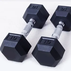 New Eco-friendly 20kg Dumbbells Hex Gym Fitness Equipment Rubber Colorful 5kg Dumbells