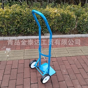 Chariot pour bouteille de gaz simple, 2 roues, bleu lac, robuste, usage industriel, en fer, véhicule utilitaire léger - Product Image 5