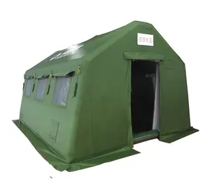 专业热卖5.5x5.5m拱形框架结构充气户外野营救援帐篷急救大型充气帐篷