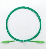 Pas cher 3.5m 1.6mm Monomode Fibre Optique Patchcord G657A2 Optique FTTH Aqua Vert Blanc Jarretière