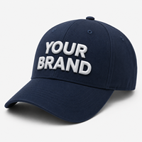 Casquette de baseball à 6 panneaux avec logo personnalisé, vente en gros, broderie en coton, faible MOQ, casquettes promotionnelles