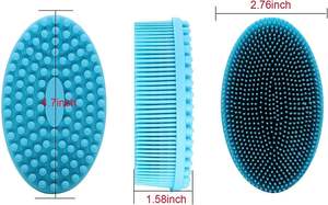 Double-Sided <b>Silicone</b> Body Scrubber Soft <b>Loofah</b> Exfoliating Body Wash Scrubber Body Bath Shower Brush for Men Women Kid - Product Image 3