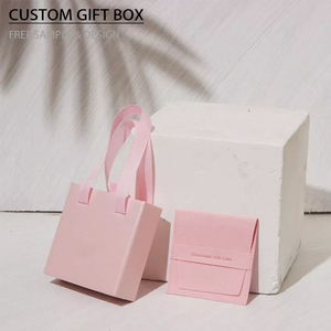 Caja de Joyería de Cartón de Regalo con Logotipo Estampado en Oro al por Mayor, de Lujo, con Inserto de Espuma, Diseño de Asa de Cinta, Embalaje - Product Image 3