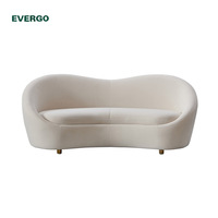 Ensemble de canapés modernes en tissu durable et rembourré, style minimaliste, pour salon, chambre et hôtels-villas.