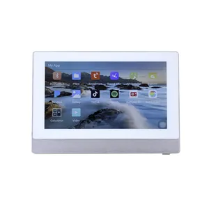 T Tuya Smart Home 7 Inch Touchscreen Achtergrondmuziek 8*20 Watt Bluetooth Muurversterker Met Usb/Tf/Fm/Afstandsbediening