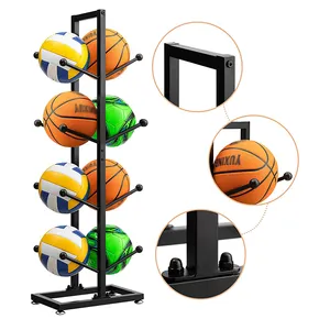 Спортивный Держатель для шаров, автономный гаражный органайзер для спортивного оборудования, вертикальная стойка для демонстрации спортивных шаров, стойка для хранения шаров