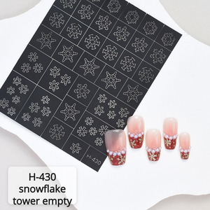 <b>Christmas</b> Snowflake Hollow <b>Nail</b> Art <b>Stickers</b> <b>Christmas</b> Tree Pattern Self Adhesive <b>Nail</b> Decals Custom Logo Wholesale - Product Image 3