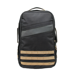 Sac à dos tactique en nylon noir avec rayures brunes, sac de randonnée et de camping pour toutes les saisons - Product Image 1