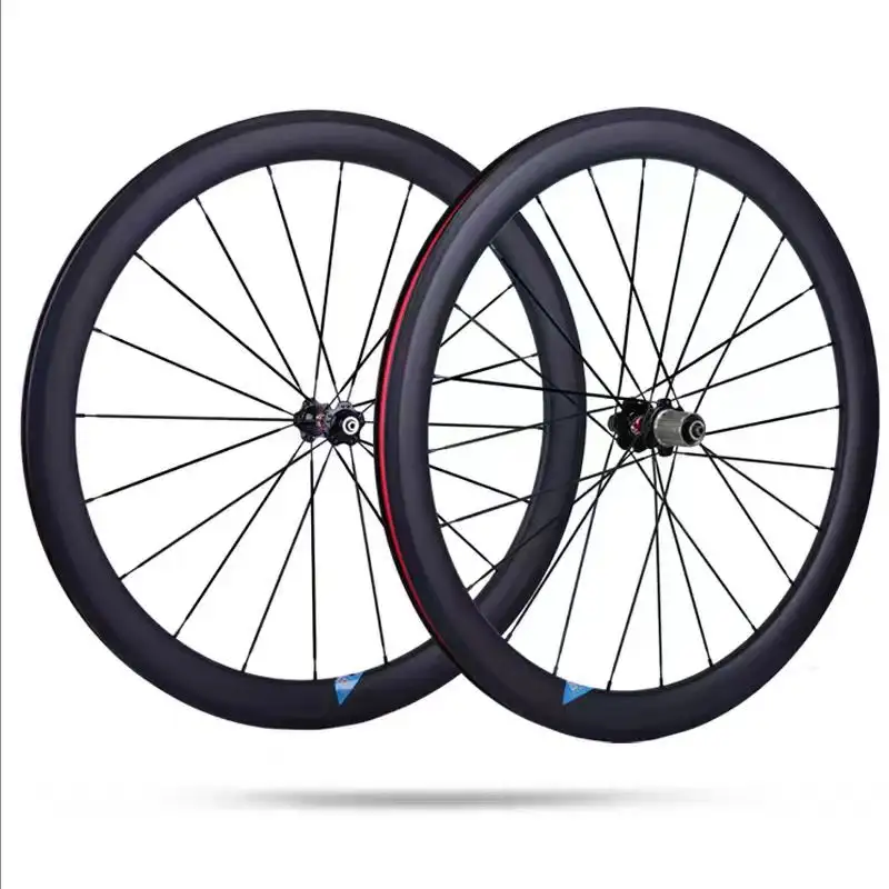 Carbon road bike wheelset 700c cuscinetto mozzo freno tubolare pneumatico tubeless copertoncino bicicletta ruota parti di bicicletta