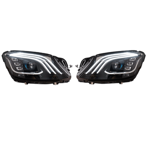 Pour Mercedes W222 (2014-2017) – Ensemble <span class=keywords><strong>de</strong></span> phares modifiés Classe S avec LED Bach <span class=keywords><strong>et</strong></span> lentilles <span class=keywords><strong>de</strong></span> clignotants - Product Image 1