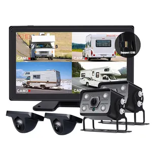 卡车叉车房车用高质量监控停车摄像头系统10.1英寸有线倒车后视摄像头