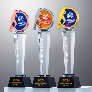 Trofeo de Cristal Combinado con Resina, Grabado de Logotipo Personalizado para Premios de Competición, 1er, 2do y 3er Lugar - Product Image 4