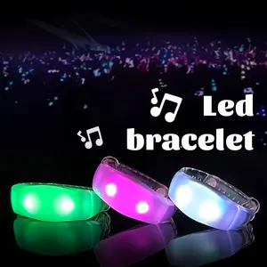 Pulsera LED con control remoto, pulsera con logotipo personalizado, pulsera LED que brilla en la oscuridad, pulsera LED personalizada