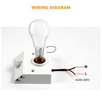 Support de lampe E27 LED 220V/110V avec détecteur de mouvement PIR pour éclairage domestique, couloirs, escaliers, pièces