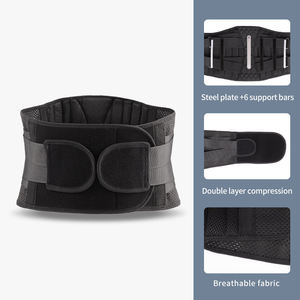 <span class=keywords><strong>Ceinture</strong></span> <span class=keywords><strong>lombaire</strong></span> en acier durable avec bande élastique de soutien et support dorsal en plastique rigide pour la protection <span class=keywords><strong>lombaire</strong></span> lors de soulevés de terre, squats et crossfit - Product Image 1