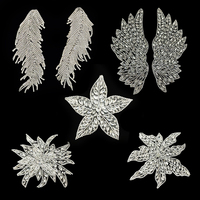 Patch ovale en strass pour vêtements et jupes inspirés de la nature, style vert, applique en strass faite à la main pour le bricolage