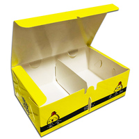 Boîte à poulet frit biodégradable pliable et réutilisable en carton blanc avec couvercle transparent, livraison OEM