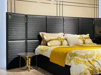 Moderne Möbel Extragroßes Bett Italienisches Designer-Möbelstück Geräumiges Schlafzimmermöbel Multifunktionales Luxusbett aus Nubuk-Stoff