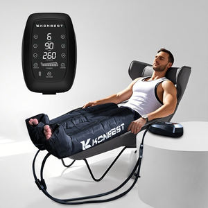 Bottes de compression rechargeables pour athlètes, bottes de récupération des jambes professionnelles à compression d'air sans fil - Product Image 1