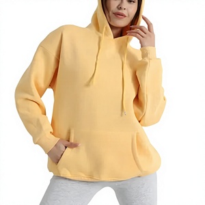 Best 2026 Design Pullover Oversize Plus Size Hooded Polyester/Cotton Plain Dyed Autumn Long-Sleeved Women's <b>Hoodie</b> Sale - Product Image 1
