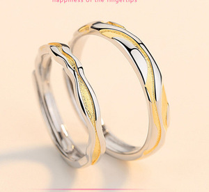 Anillo De Acero Inoxidable Platinum-plated <b>Couple</b> <b>Ring</b> for Men Women <b>Couple</b> <b>Ring</b> Wedding Jewelry Adjustable Open <b>Ring</b> - Product Image 6