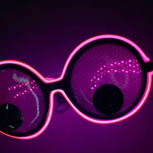 Cadre lumineux LED fluorescent pour fête, lunettes <span class=keywords><strong>de</strong></span> dessin animé amusantes et mobiles en forme d'œil, néon, musique, rave, décoration <span class=keywords><strong>de</strong></span> Noël, accessoires amusants pour Pâques - Product Image 4