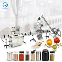 Machine d'emballage entièrement automatique OCEAN pour boîtes de lait en poudre, ligne de remplissage et de bouchage pour épices, farine brute et protéines de lactosérum en bouteille