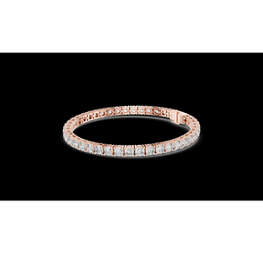 Bracelet tennis en diamant de laboratoire éternel doré, fabriqué en argent sterling plaqué, avec un éclat continu, cadeau intemporel - Product Image 5