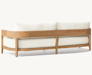 Sofás de Patio Modernos de Lujo, Minimalistas, Estéticos, Hechos a Mano con Madera de Teca y Respaldo Abierto - Product Image 5