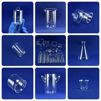Couvre-gobelet en quartz fondu de haute pureté SiO2, anti-poussière/anti-vapeur, résistant à la chaleur, transparent, pour laboratoire, résistant aux acides