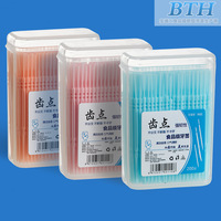 200 pièces en vrac bas prix boîte paquet menthe personnalisé brosse interdentaire en plastique choix dentaire cure-dents en gros