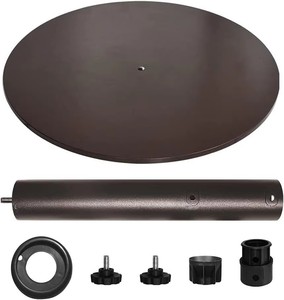 Base Redonda de Hierro para Sombrilla de Exterior para Hotel, Resistente, con Capacidad de hasta 50 Libras, Diseño Contemporáneo para Patio y Parque - Product Image 4