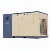 Compresseur d'air à vis bipolaire Coolcube à deux étages CCSZVF 15kW 20HP 8bar 116psi 2.5m³/min 88cfm à entraînement direct
