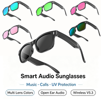Lunettes de soleil audio intelligentes personnalisables avec logo, sans fil, à oreille ouverte, pour musique et appels, contrôle tactile, polarisées UV400, pour la conduite en extérieur