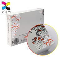 Crème pour les yeux colorée sérum huile essentielle cadeau personnalisé carton gaufrage argent masque facial petite boîte de papier cosmétique