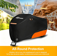 Housse de moto robuste pour extérieur, 420D, imperméable, protection contre les UV et la pluie, housse de moto toutes saisons
