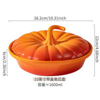Pot à soupe créatif en forme de citrouille avec couvercle, couleur sous-glaçure, grande capacité, pour desserts et pâtisseries, usage domestique, sans cuisson à feu ouvert
