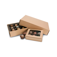 Boîte à fenêtre transparente personnalisée avec couvercle, pour présentation de bonbons, boîte d'emballage au chocolat ou de fraise, pièces