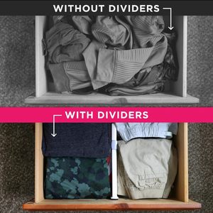 Adjustable ABS Plastic Clothes Drawer Divider Expandable Space-Saving Modern Organizer for Bedroom Bathroom Kitchen - Product Image 5