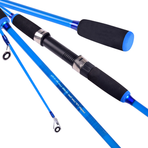 <span class=keywords><strong>Canne</strong></span> à pêche solide en fibre de verre de 2,1 m pour la pêche au bar, 2 cannes spinning solides pour la pêche au poisson-chat, au carpe crucian, en rivière et en lac - Product Image 2
