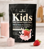 AegleWell Shake Protéiné Quotidien pour Enfants Saveur Fraise, Supplément en Poudre Sans Sucre pour la Croissance des Enfants et Adolescents